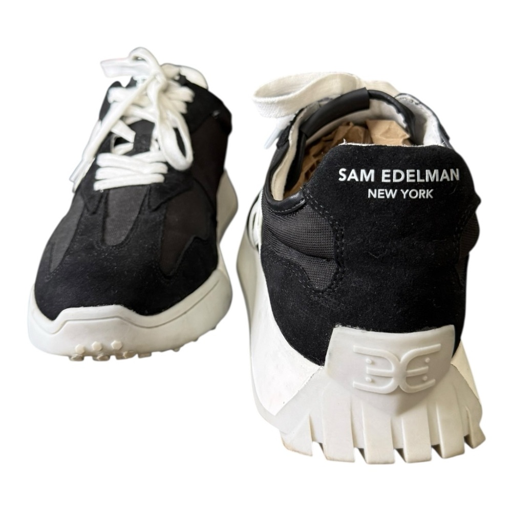 Sam Edelman Langley Men’s Platform Sneakers Black White Logo Retro Size 10 - Picture 10 of 12